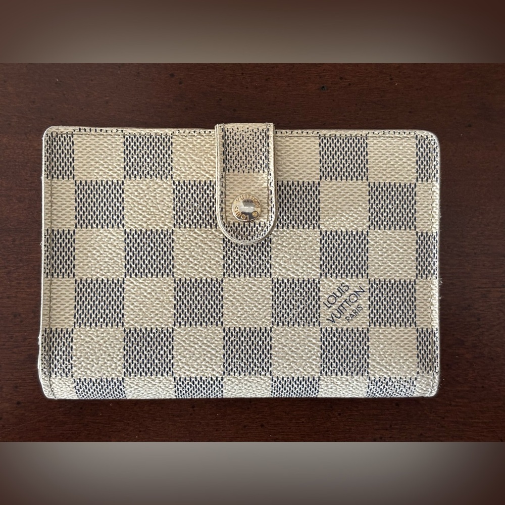 Louis Vuitton Damier Azur Canvas Checkered Wallet